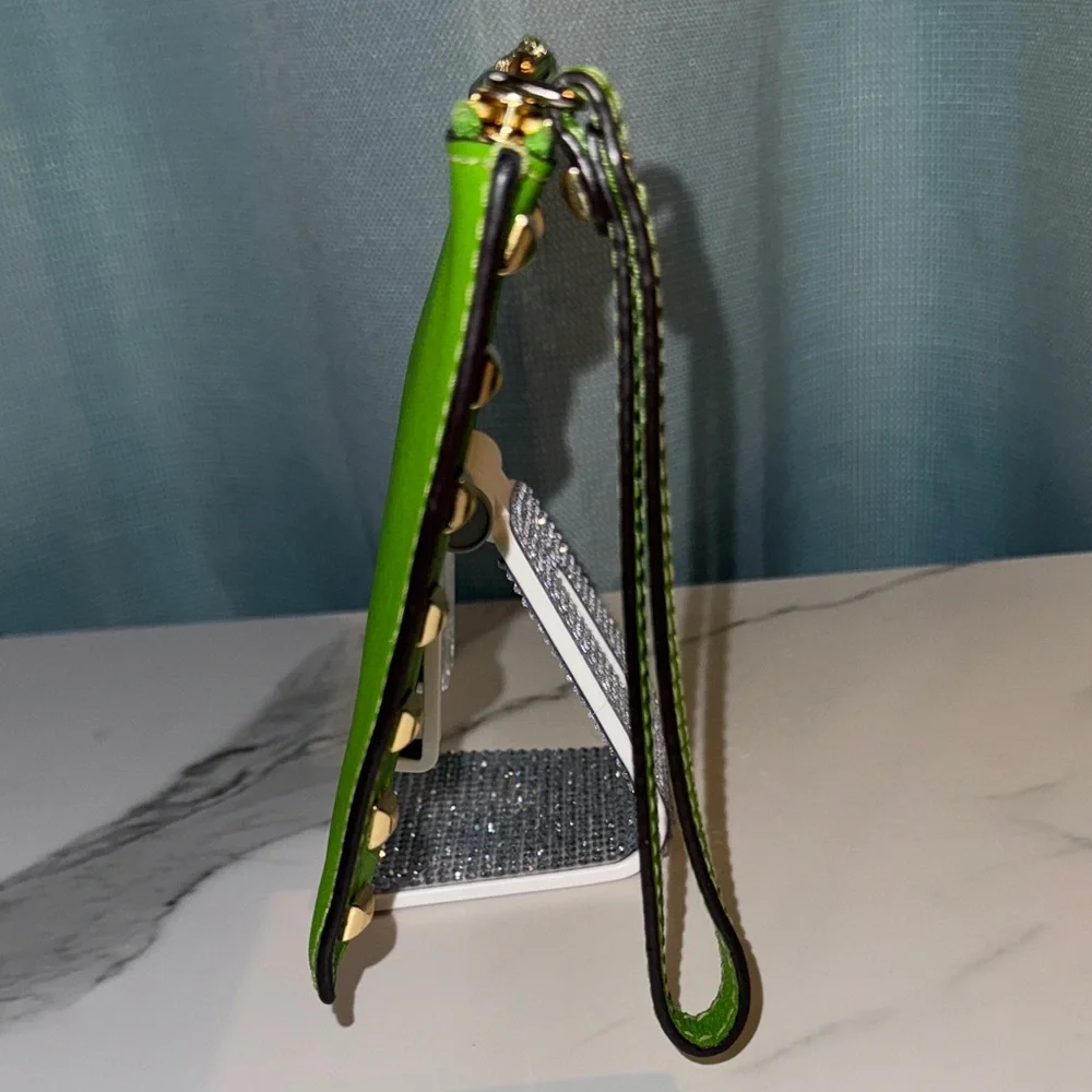 Michael Kors Lime Green Studded Wristlet